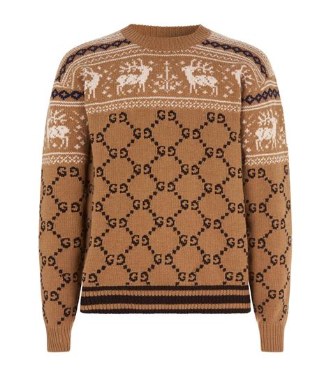 gucci christmas sweater brown|trendy christmas jumpers.